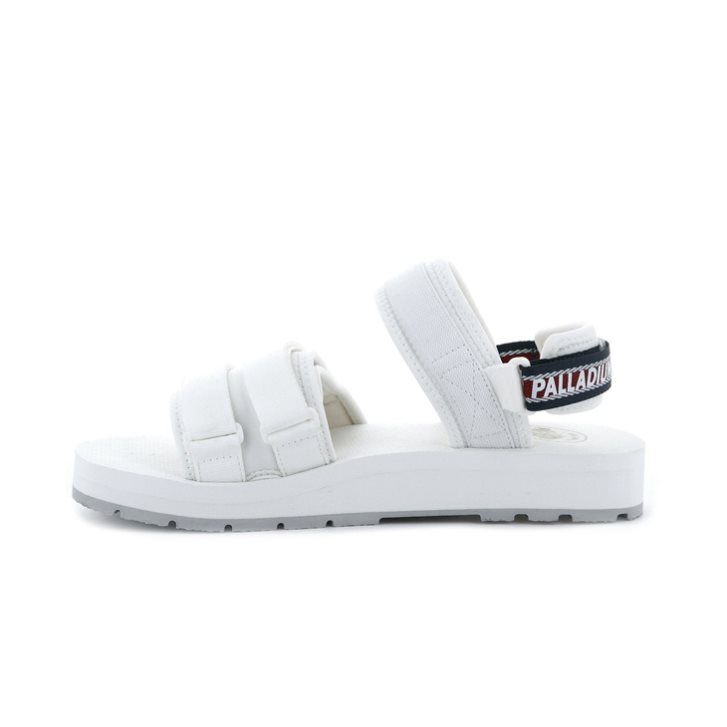 Palladium Outdoorsy Men's Sandals White | UK C762-VRD